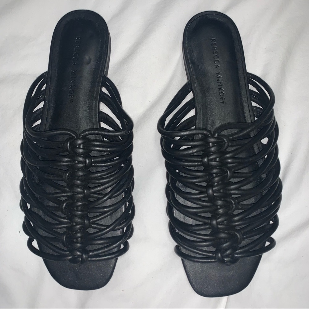 Rebecca Minkoff Black Cage Sandals size 7